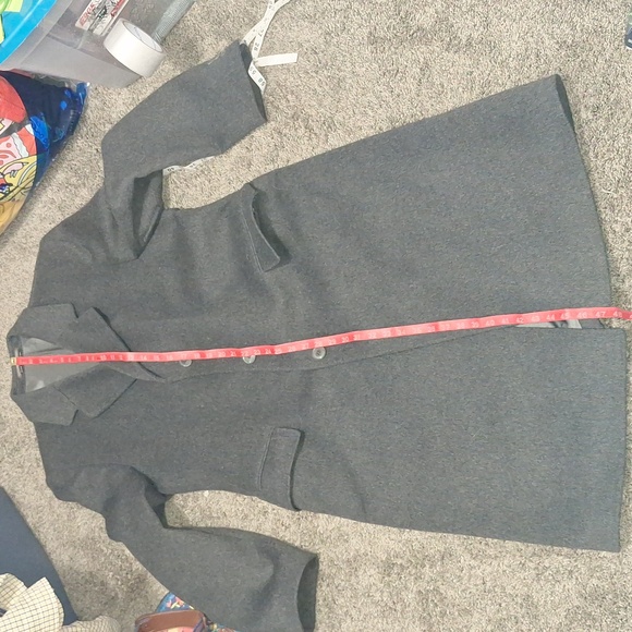 Adam Spencer wool/cashmere blend single-breasted lined overcoat - 44"/XL - gray - Picture 9 of 11